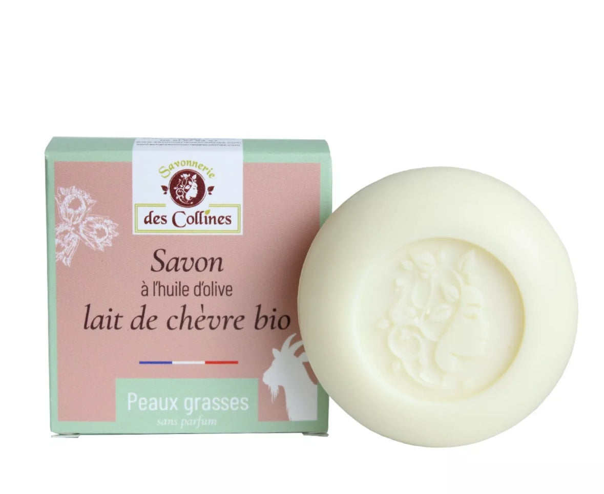Savon lait de chèvre Peaux grasses / huile de noisette