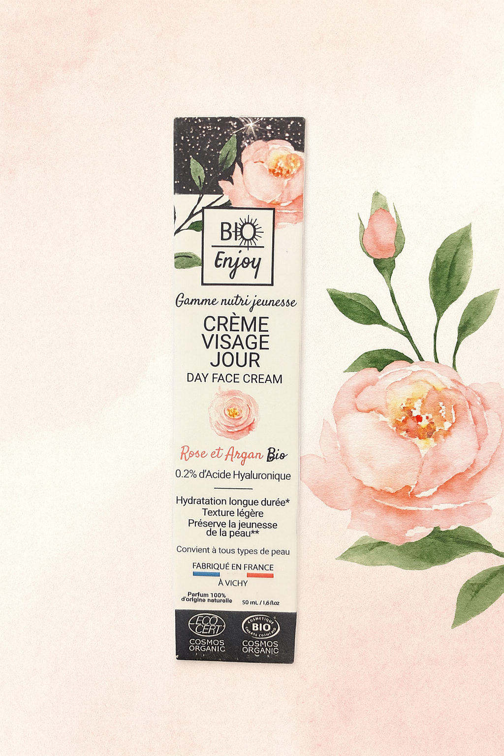 Crème pour visage de Jour Rose Argan – Certifiée Bio