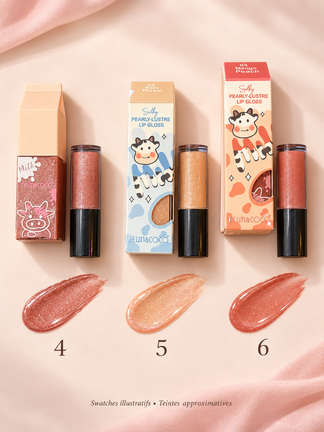 Gloss nacrés Milky Glow – Éclat gourmand & nuances nude
