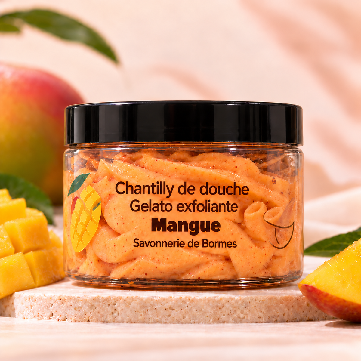 Chantilly de douche exfoliante