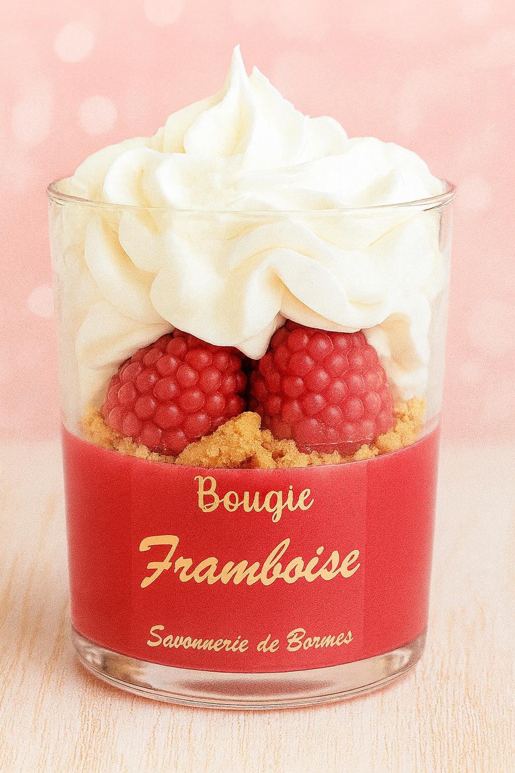 Bougie pâtissière 180 g Framboise
