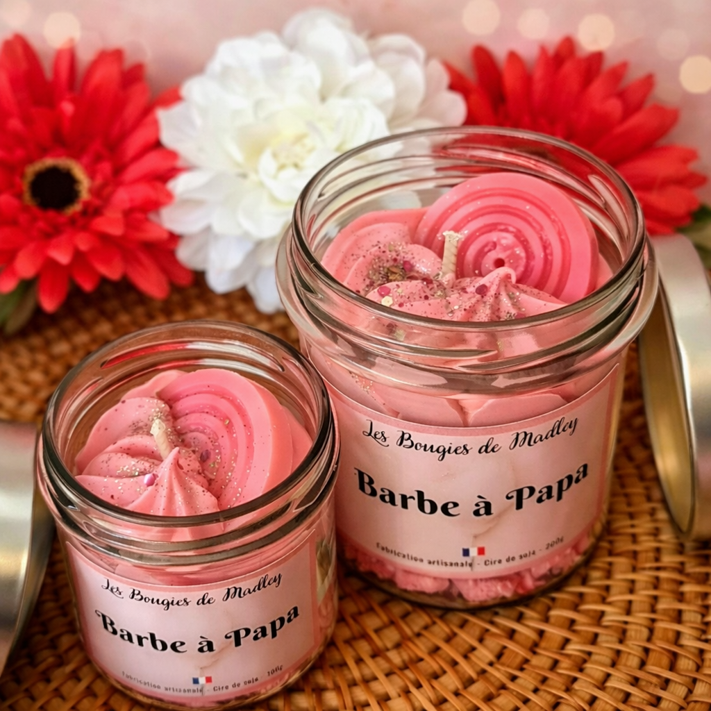 Bougie gourmande Barbe à papa