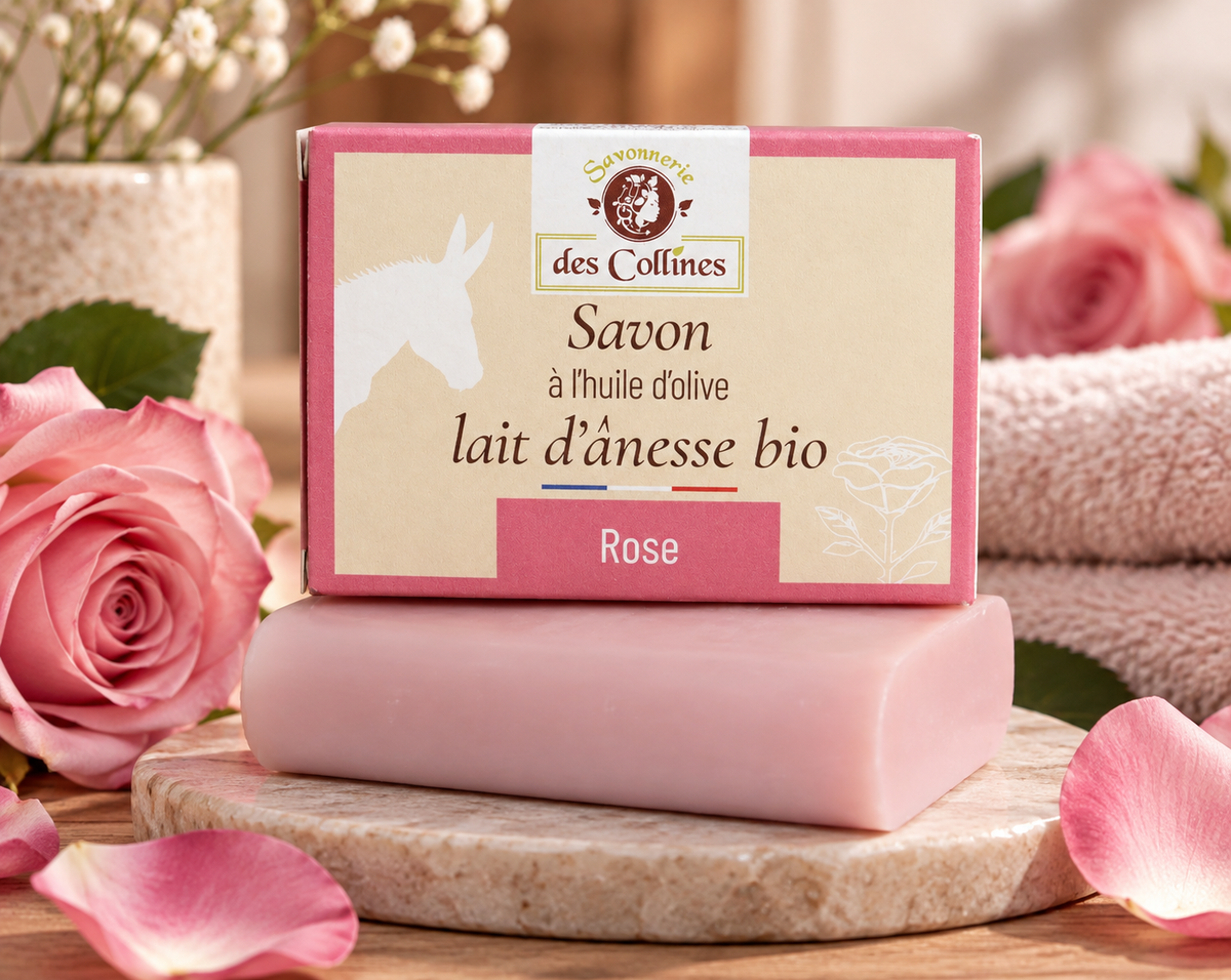 Savon au lait d'ânesse Rose