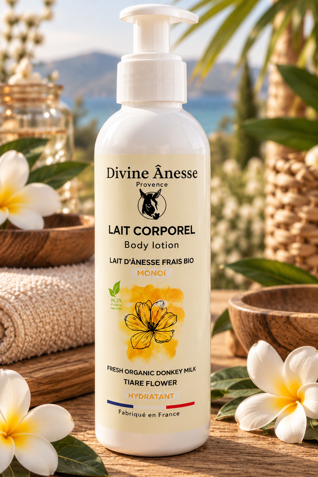 Lait corporels au lait d'ânesse et Monoï - 250ml