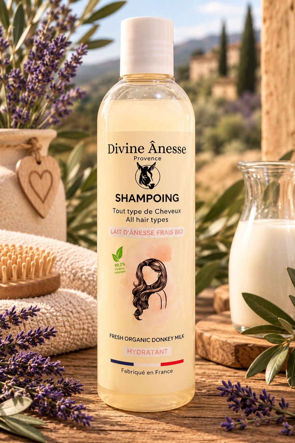 Shampoing au lait d'ânesse frais et biologique - 250ml