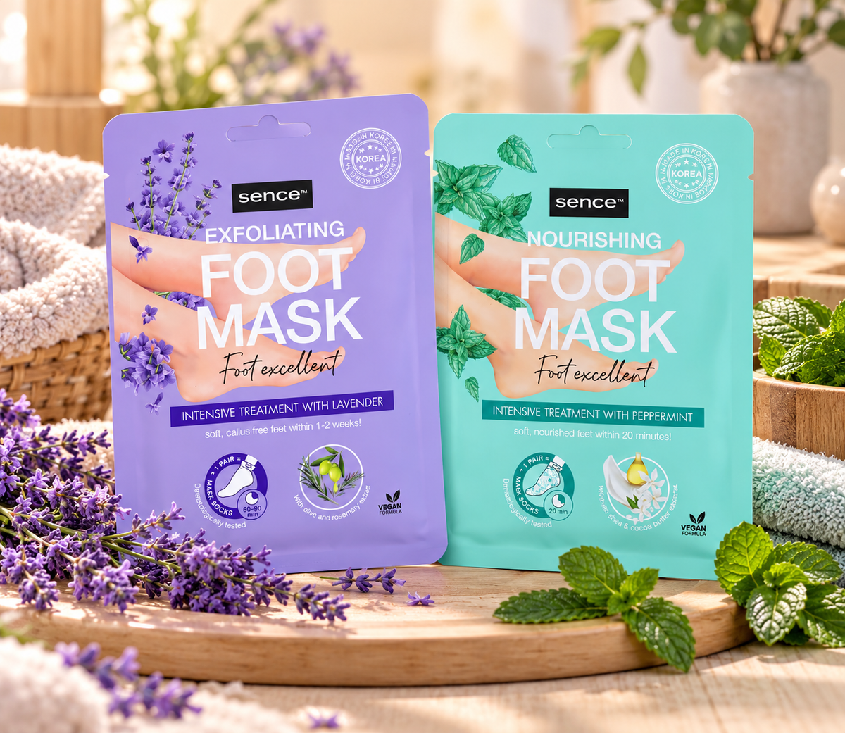Masques Chaussettes pour les Pieds Sence