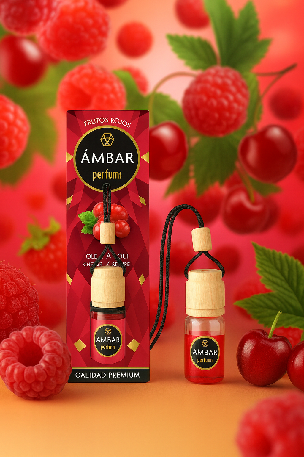 Désodorisant voiture fruits rouges