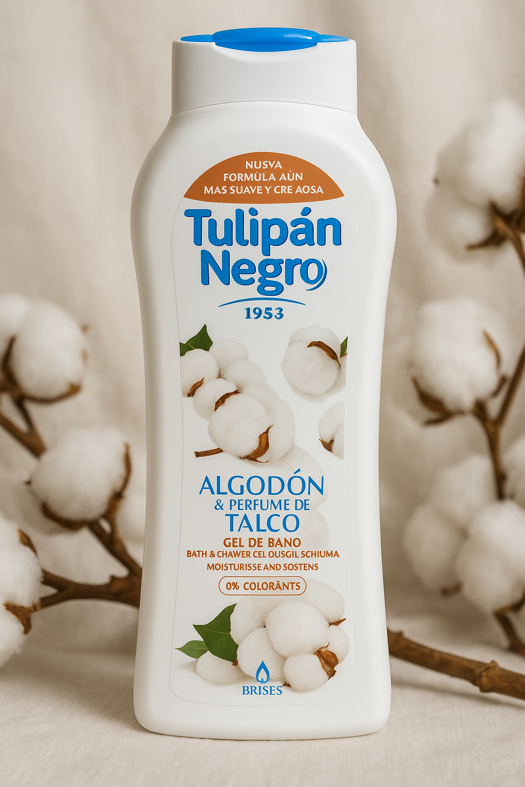 Gel douche coton et talque