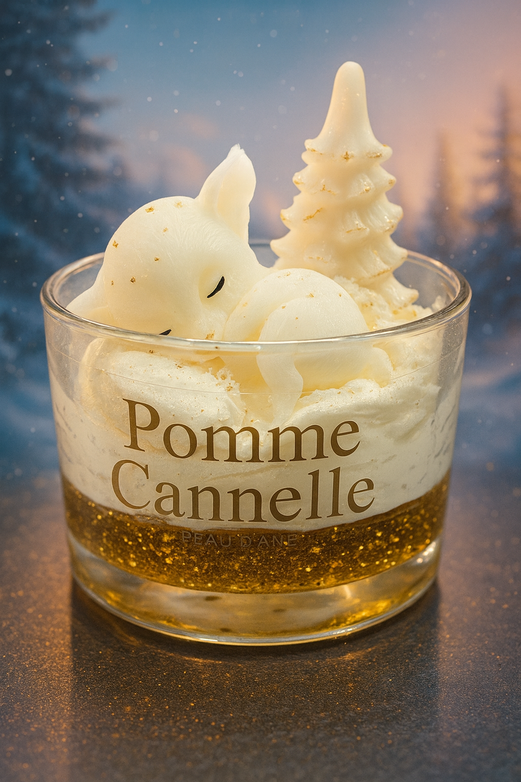 Bougie parfumée pomme cannelle- Parfum gourmand & épicé