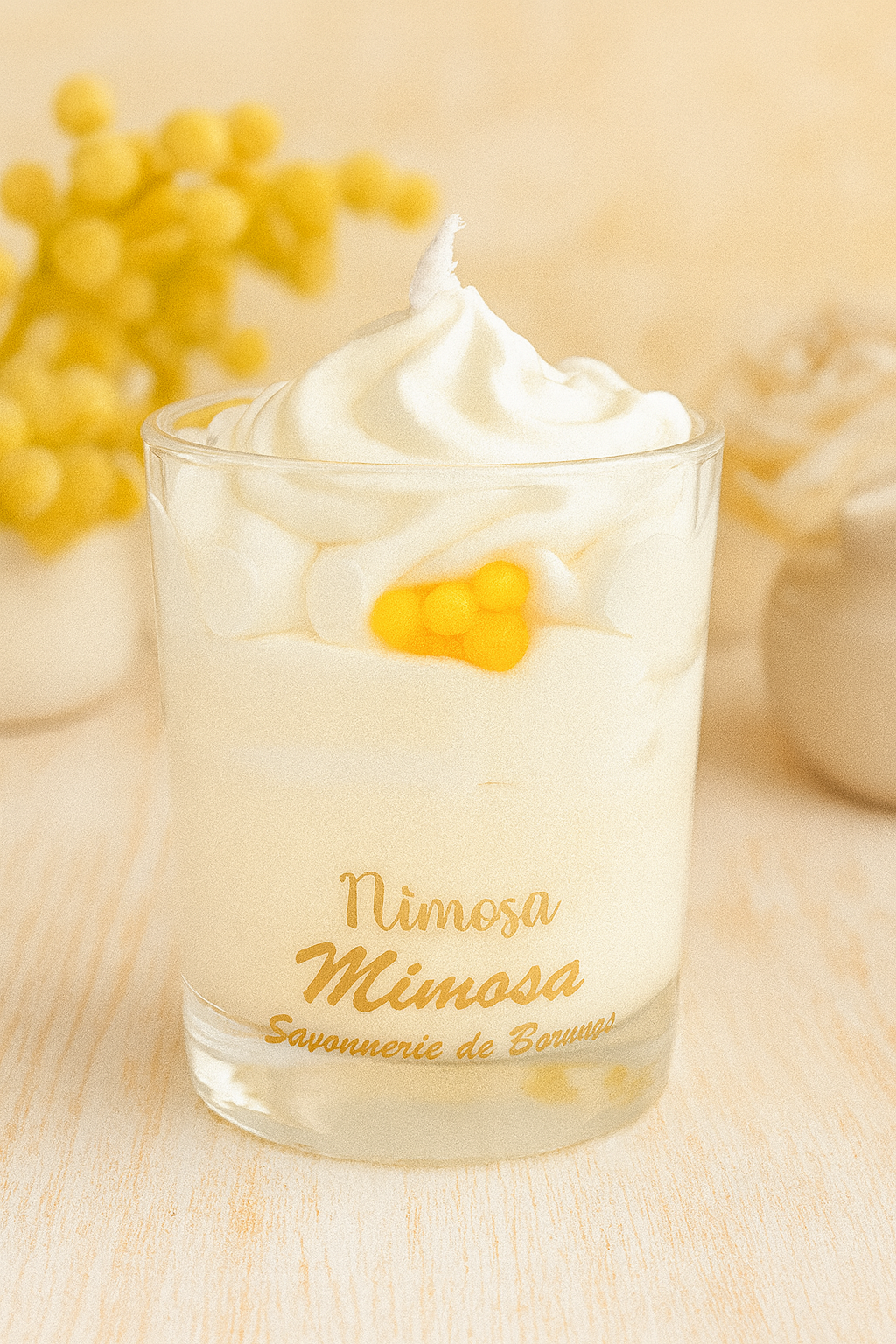 Mini bougie pâtissière MIMOSA