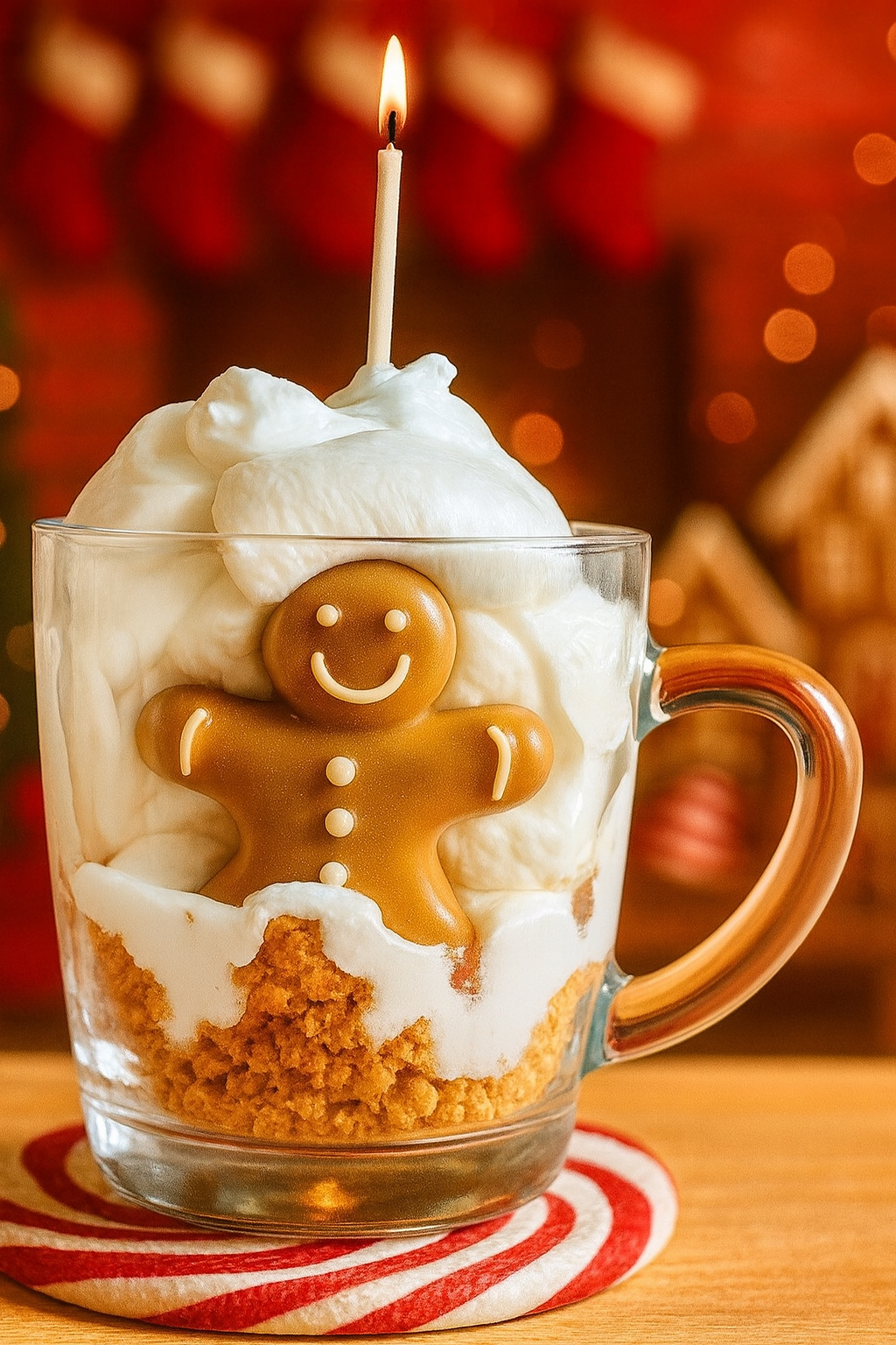 Bougie grande tasse pain d'épice
