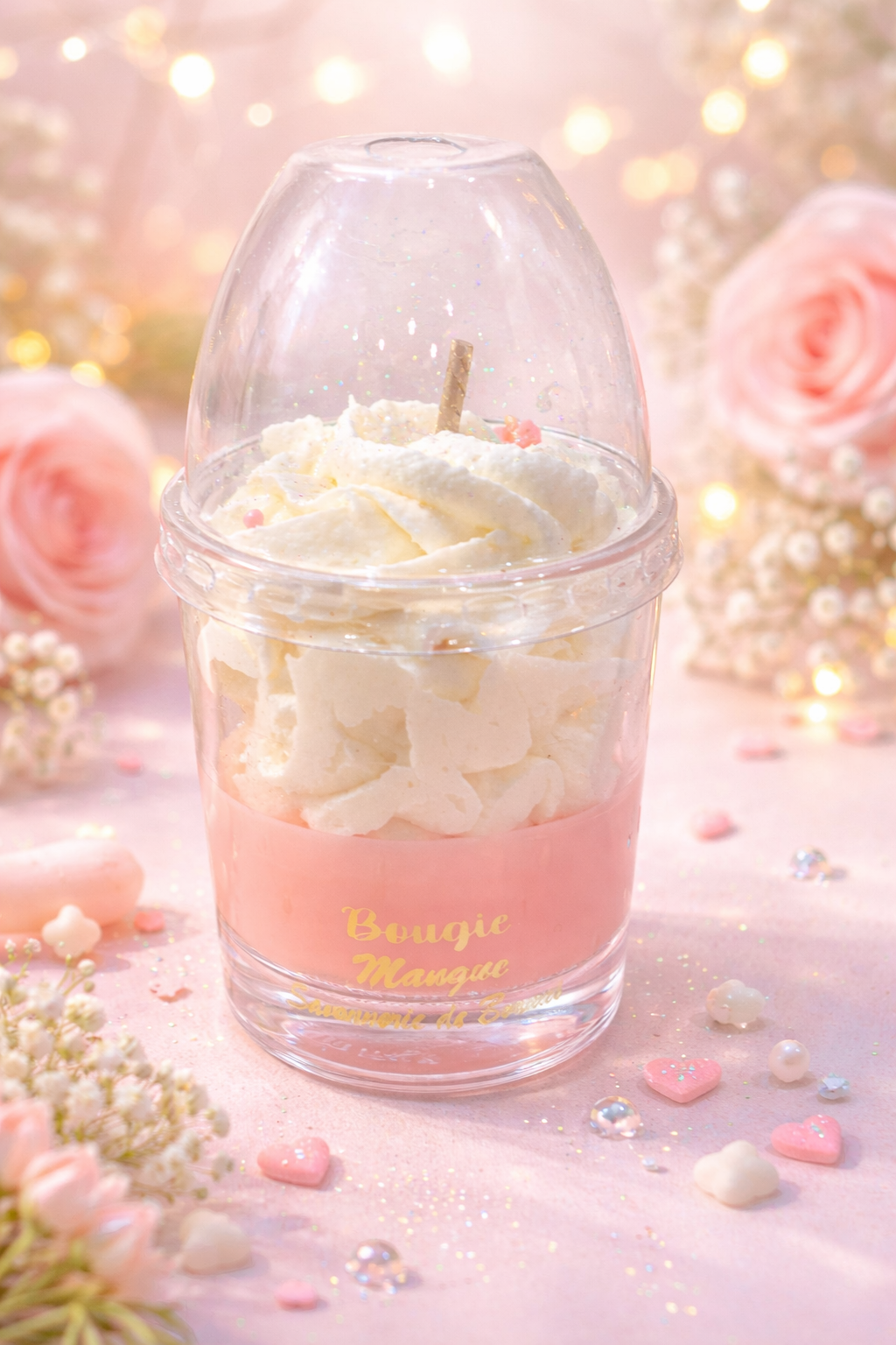 Mini bougie pâtissière mangue