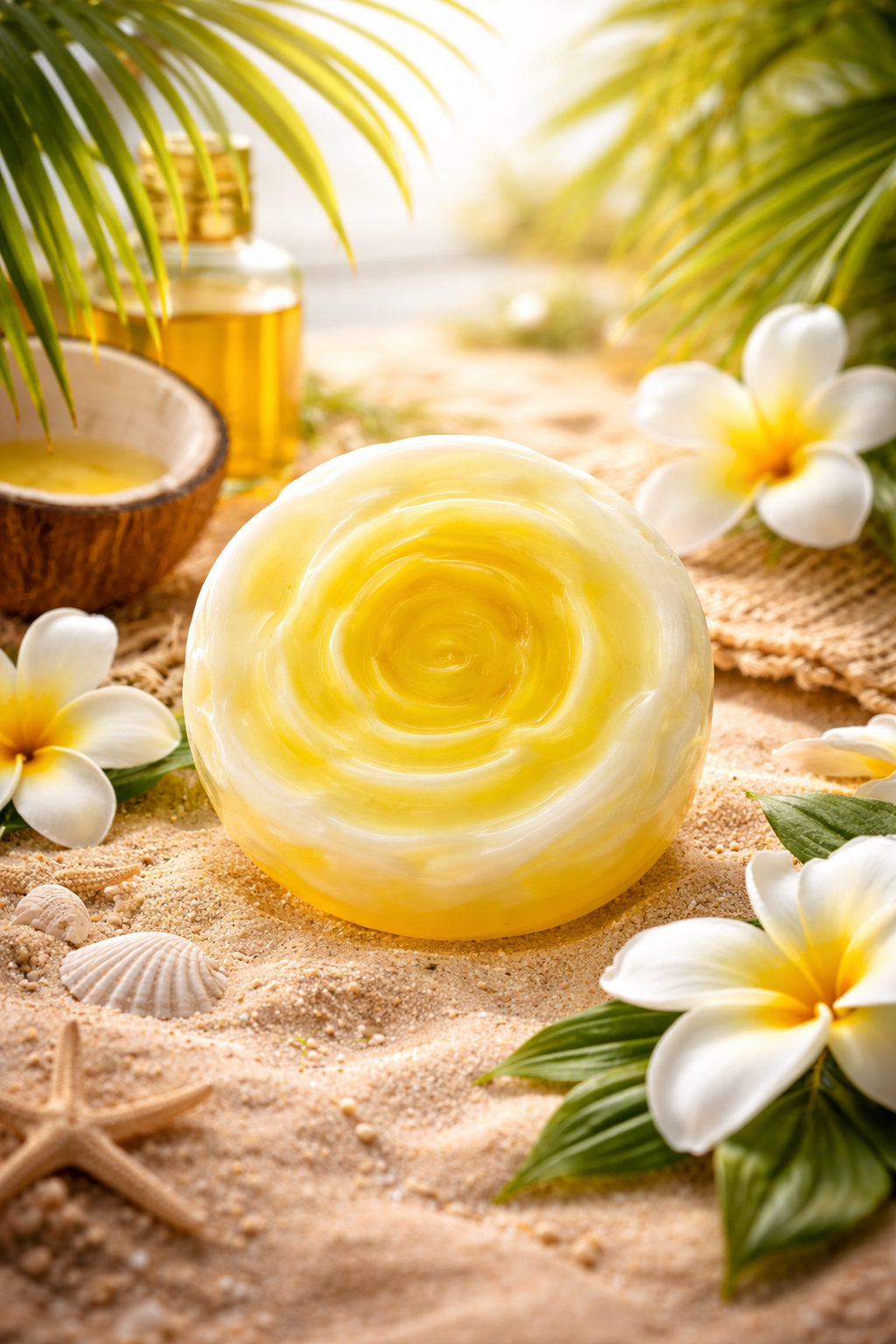 Savon glycérine fleur Monoï