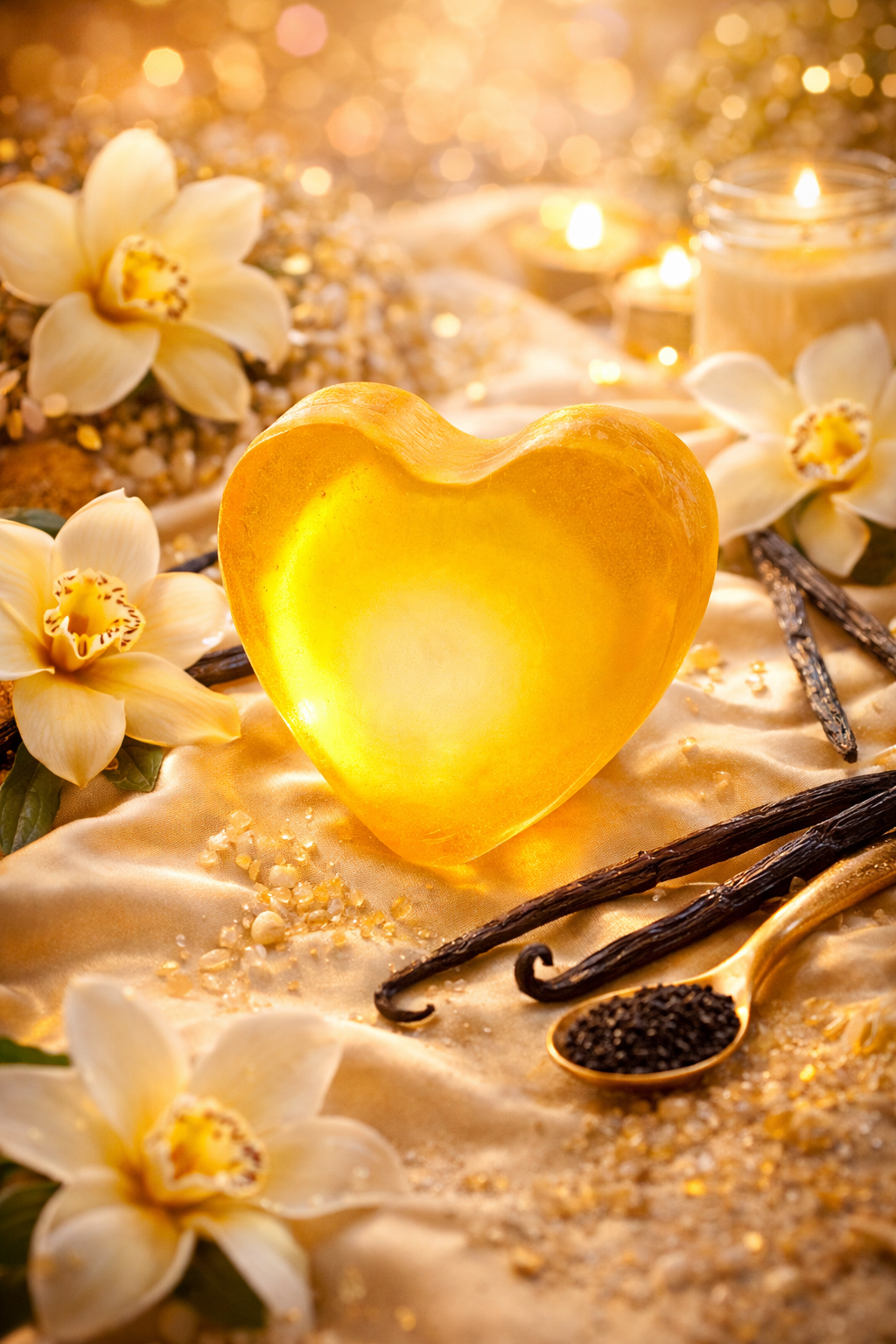 Savon glycérine cœur parfum Vanille