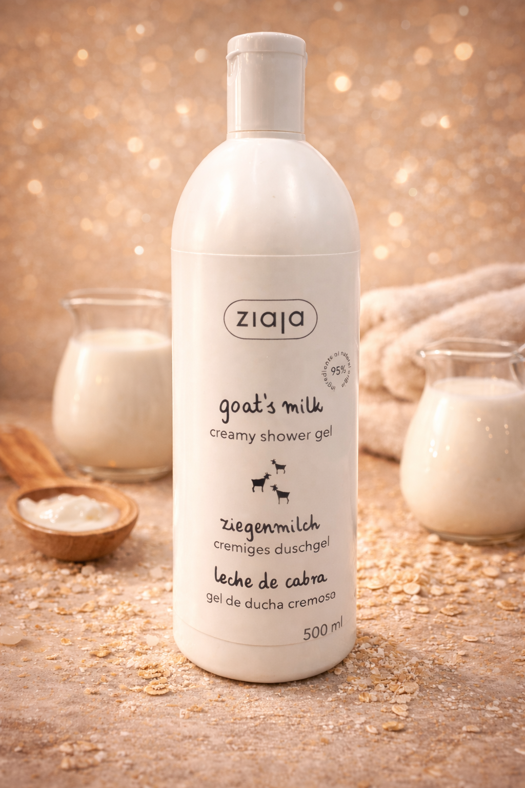 Crème de douche hydratante au lait de chèvre