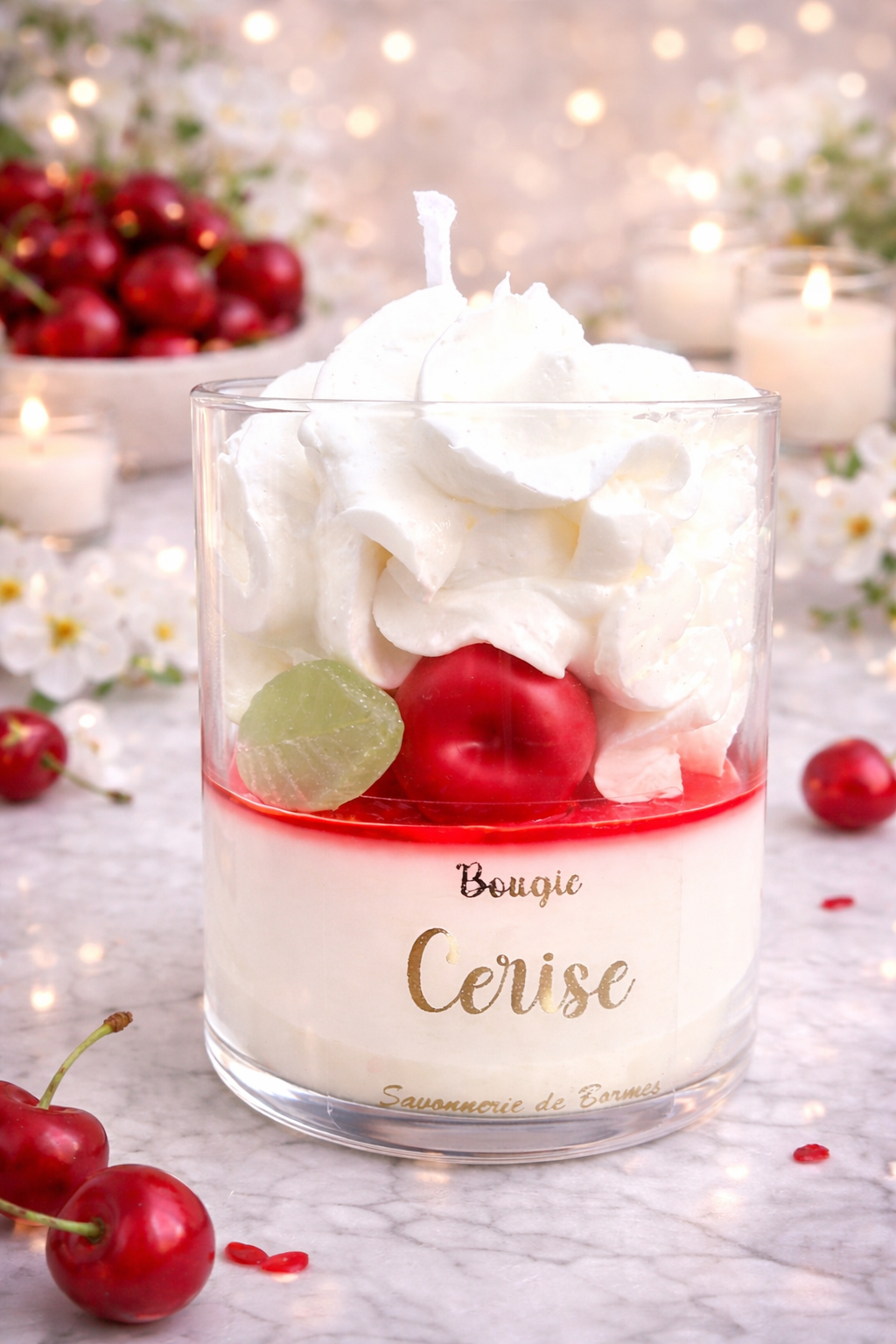 Bougie pâtissière CERISE