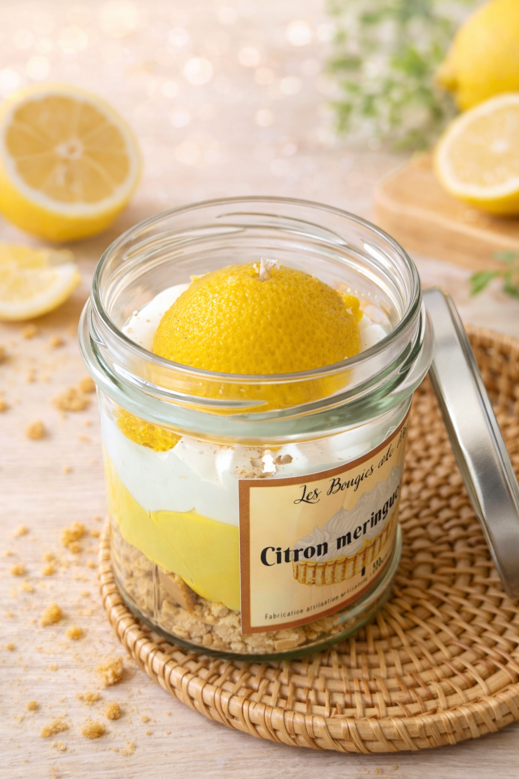 Bougie gourmande citron meringuée
