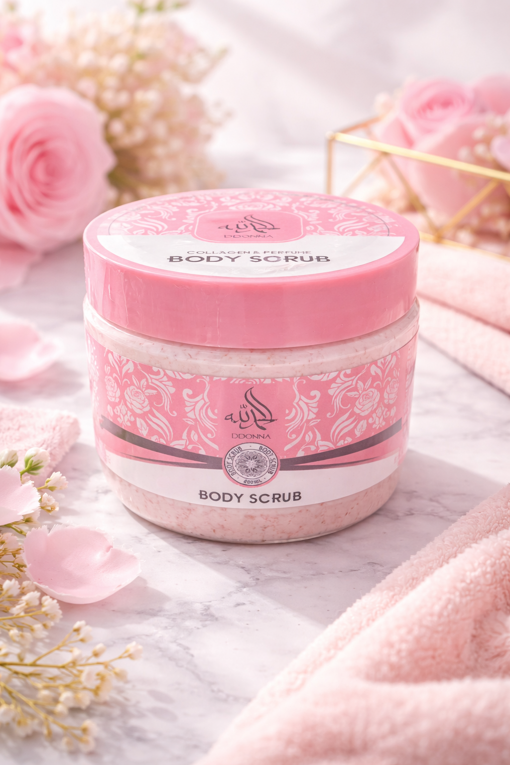 Body scrub pinky