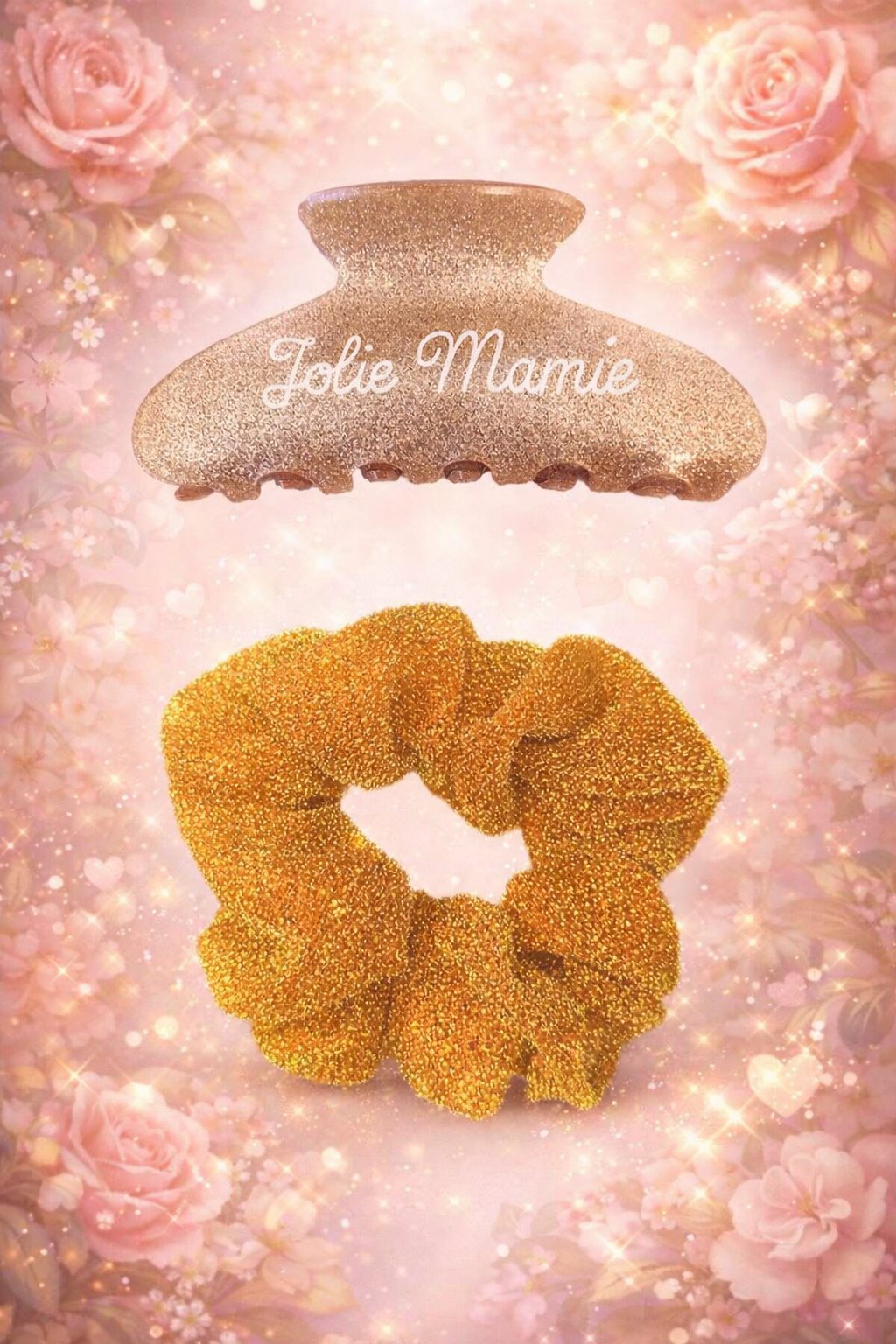 Pince à cheveux et chouchou jolie mamie