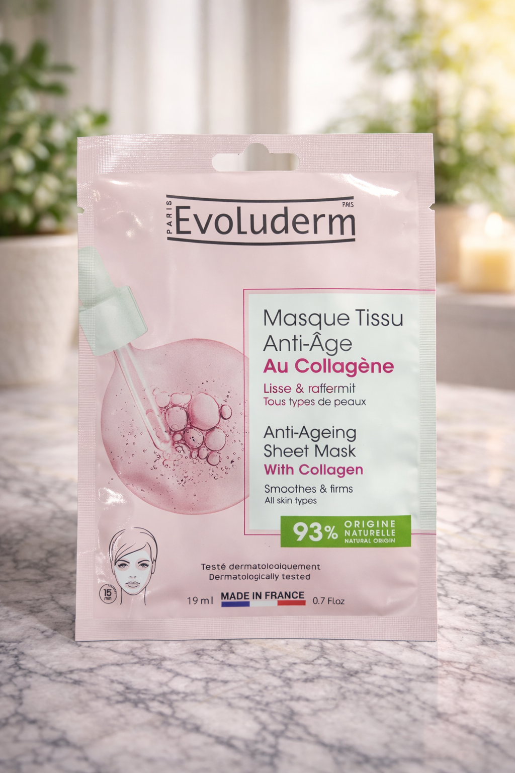 Masque Tissu Anti-Âge au Collagène