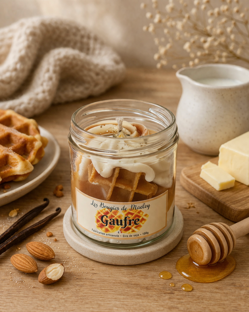 Bougie gourmande Gaufre