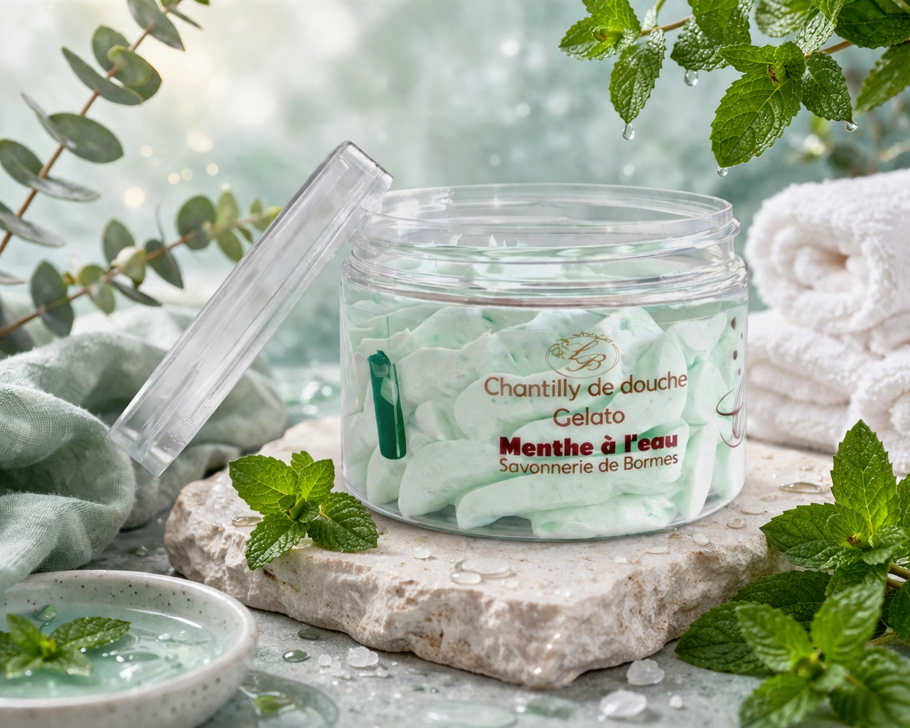 Chantilly de douche Mente à l’eau
