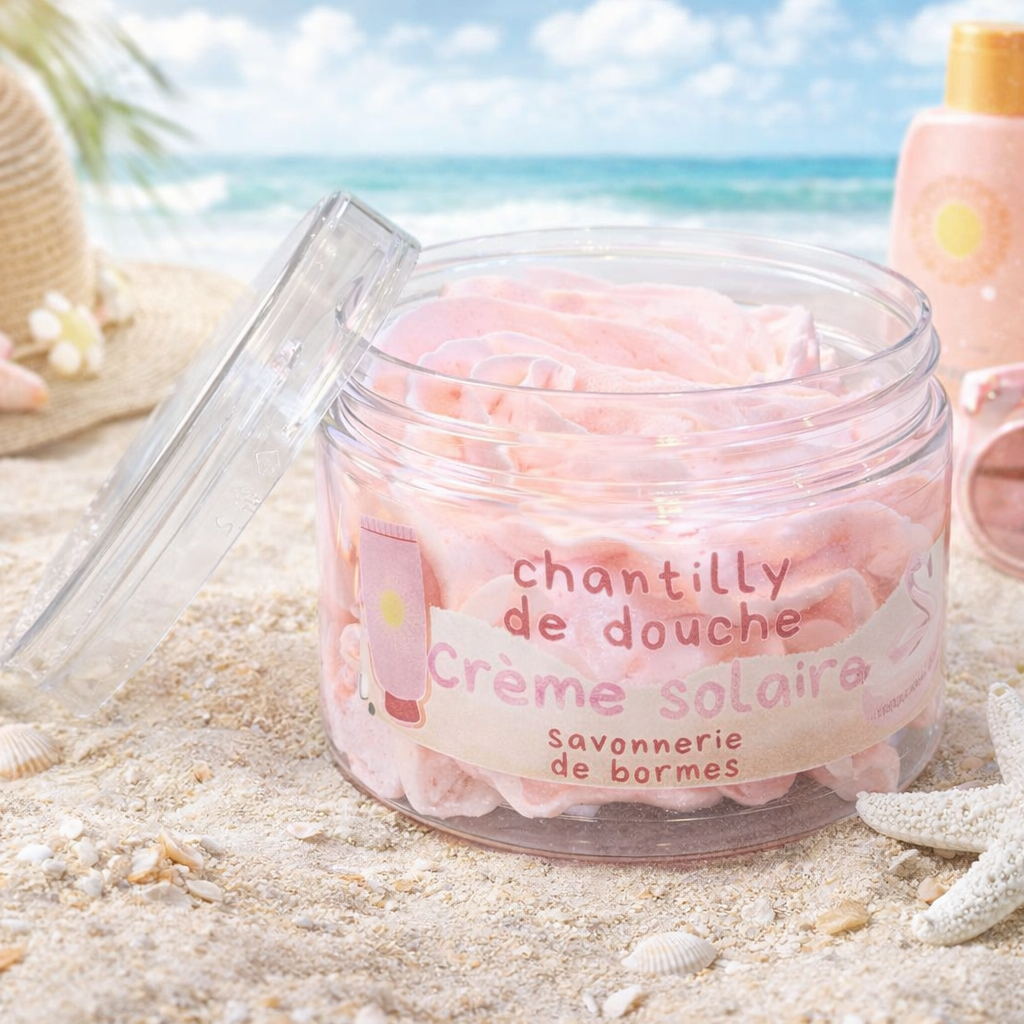Chantilly de douche crème solaire