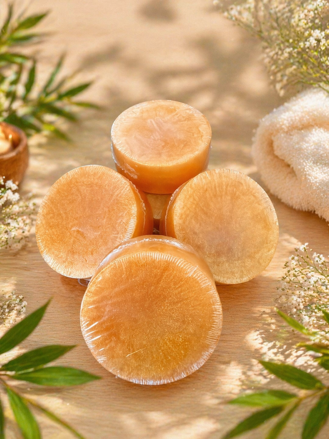 Tranche de savon glycérine - "Golden wave"