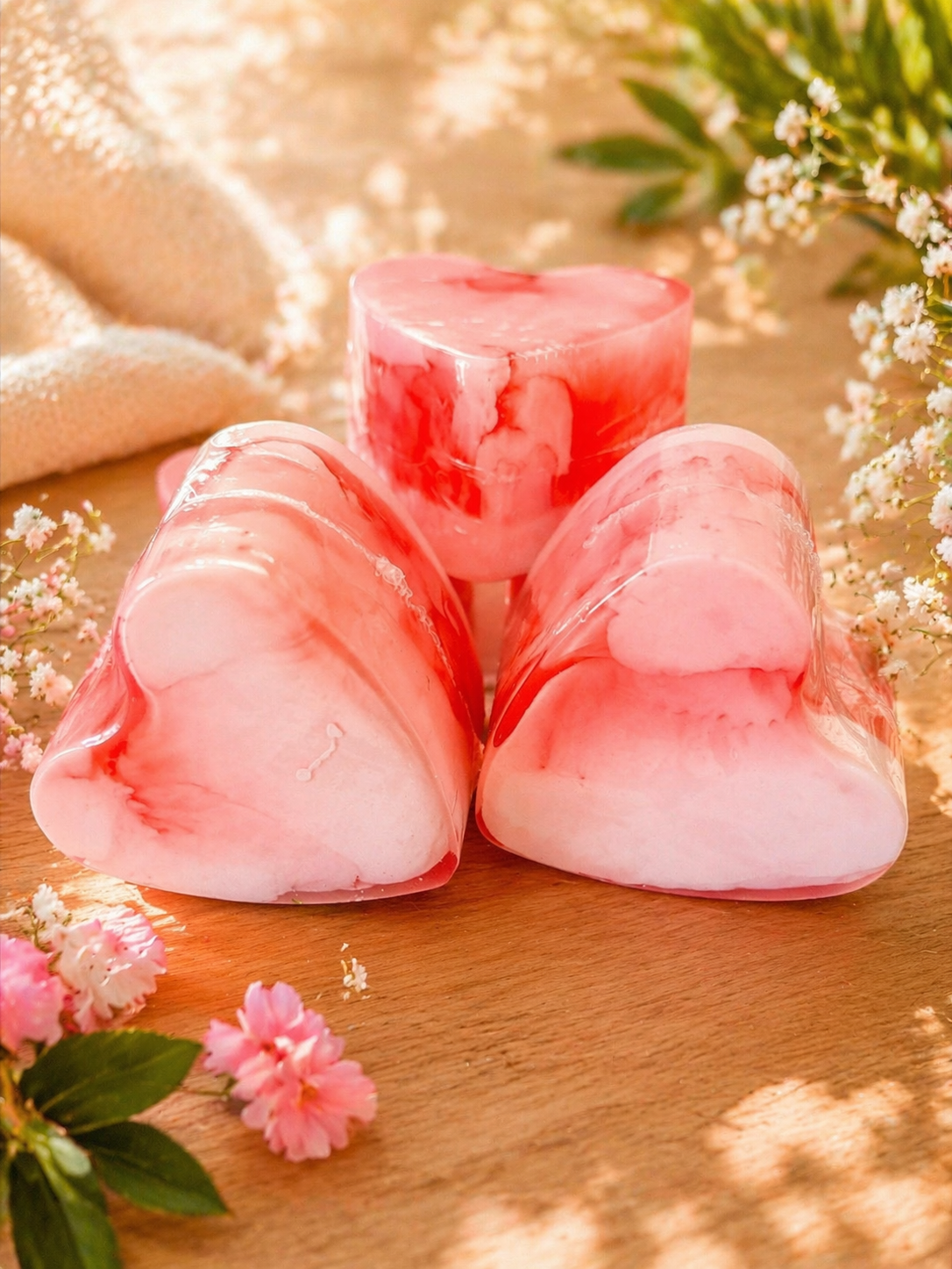 Savon glycérine cœur parfum Framboise