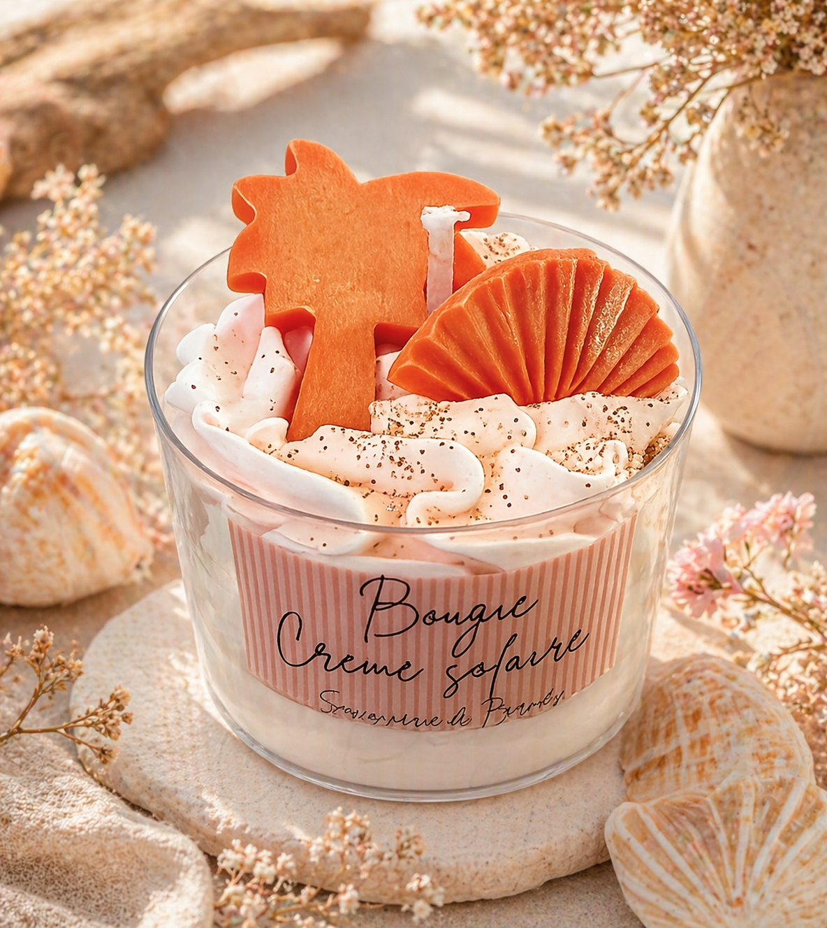 Bougie petite verrine crème solaire