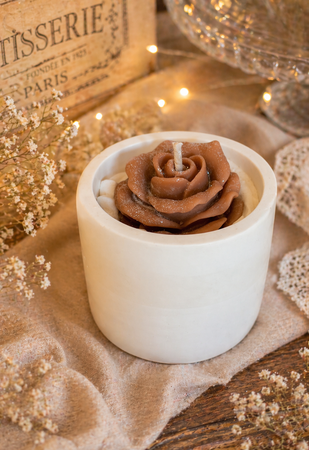 Bougie pot rose Madelaine 150g