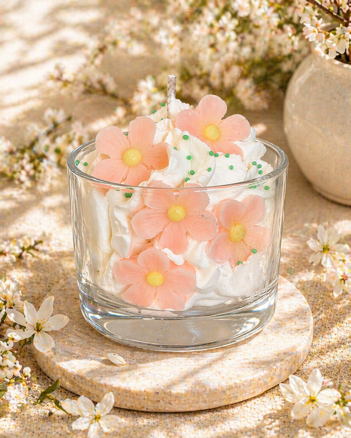 Mini bougie pâtissière mangue
