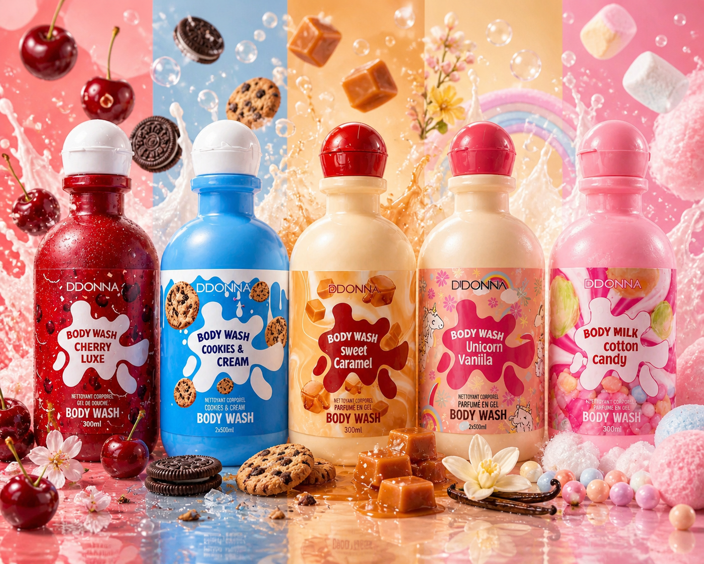 Gel Douche gourmand D’donna 280ml