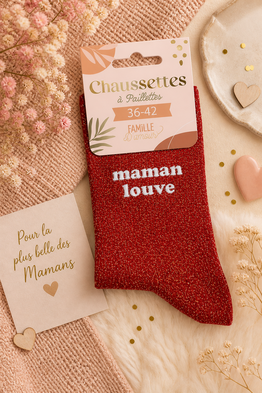 Chaussettes Paillettes Maman Louve