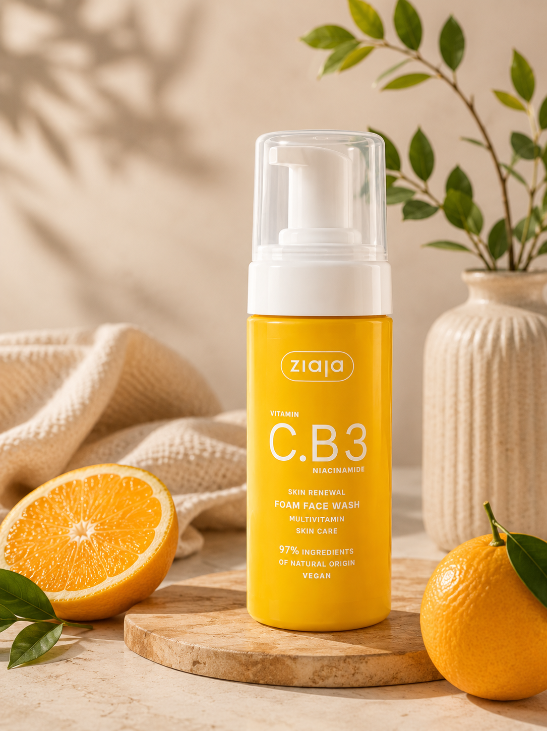 Mousse Nettoyante Visage Vitamine C & B3 Niacinamide - Ziaja