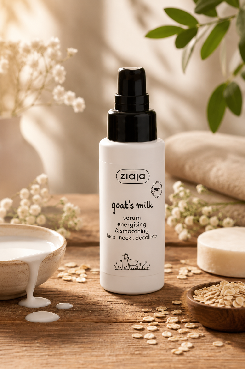 Sérum Hydratant et Lissant au Lait de Chèvre 50 ml - Ziaja