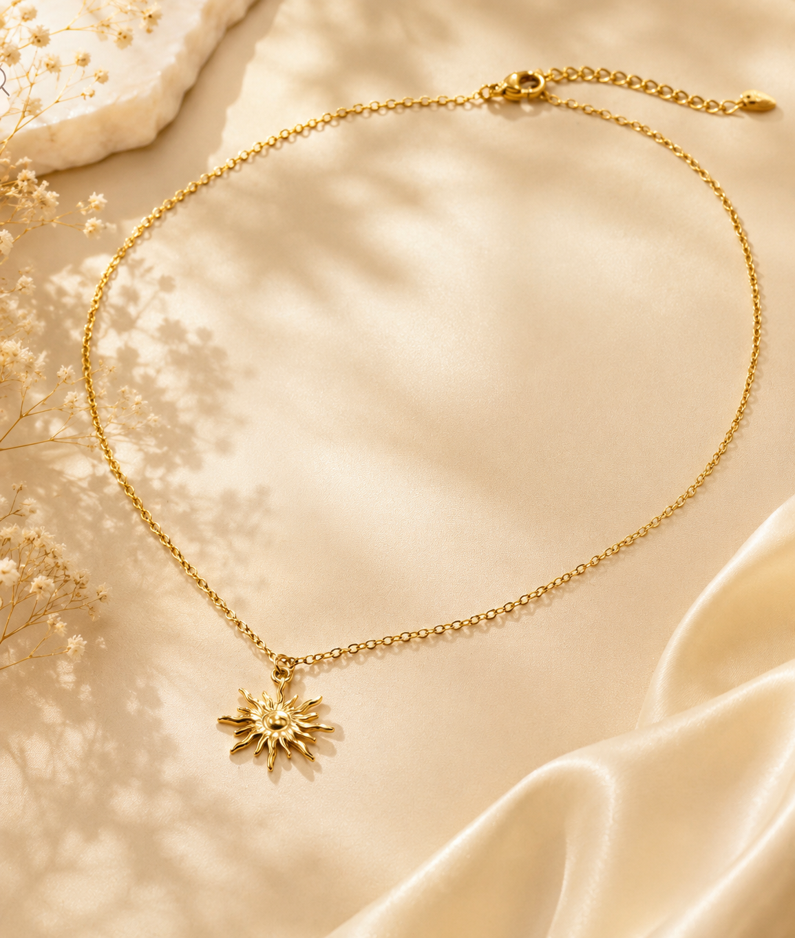 Collier soleil d’or