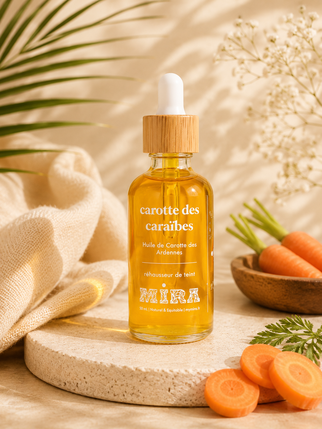 SUMMER GLOW - Carotte des Caraïbes - Macérât de Carotte - Visage, corps, cheveux - Anti-oxydant, nourrissant, cicatrisant, effet bonne mine - 50 ml
