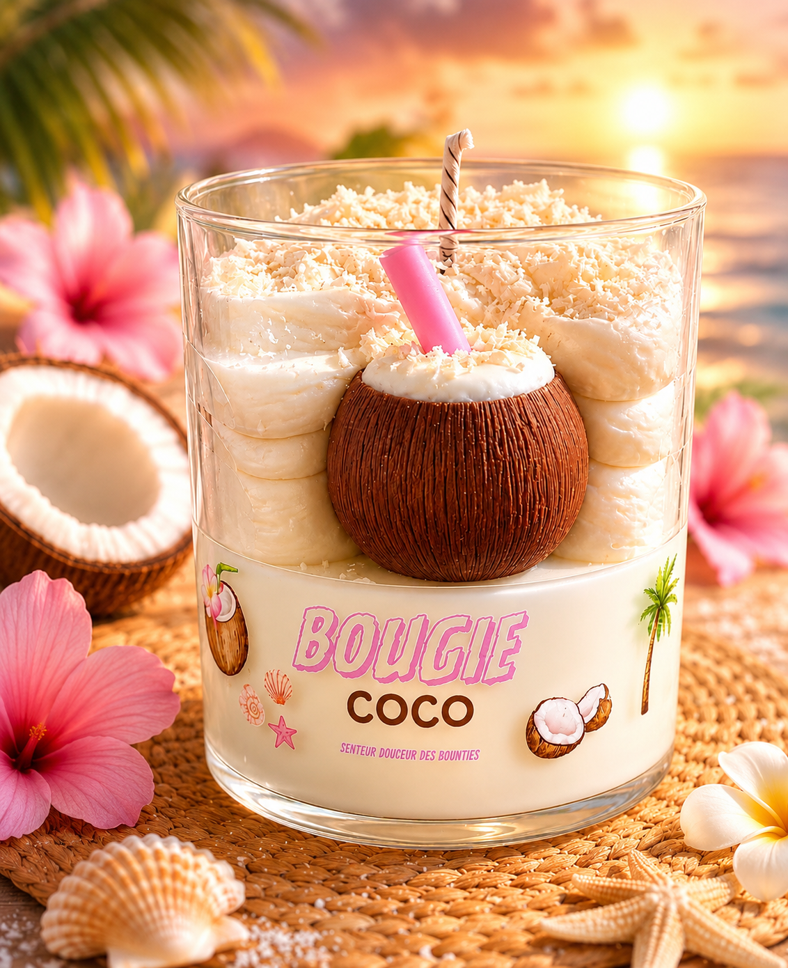 Bougie pâtissière Cocktail coco d’amour